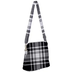 Pixel Background Design Modern Seamless Pattern Plaid Square Texture Fabric Tartan Scottish Textile Zipper Messenger Bag by BangZart