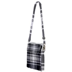 Pixel Background Design Modern Seamless Pattern Plaid Square Texture Fabric Tartan Scottish Textile Multi Function Travel Bag by BangZart