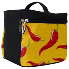 Chili Vegetable Pattern Background Make Up Travel Bag (big) by BangZart