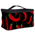 Seamless vector pattern hot red chili papper black background Cosmetic Storage View2