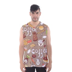 Vector Seamless Pattern With Doodle Coffee Equipment Men s Basketball Tank Top by BangZart
