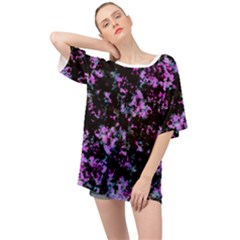 Abstract Intricate Texture Print Oversized Chiffon Top by dflcprintsclothing