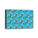 Clown Ghost Pattern Blue Mini Canvas 6  x 4  (Stretched) View1