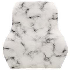 White Faux Marble Texture  Car Seat Back Cushion  by Dushan