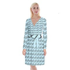 Mountain Bike - Mtb - Hardtail And Dirt Jump Long Sleeve Velvet Front Wrap Dress by DinzDas