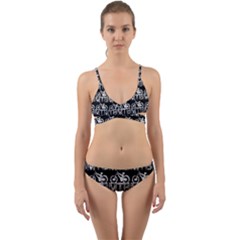 Mountain Bike - Mtb - Hardtail And Dirt Jump 2 Wrap Around Bikini Set by DinzDas