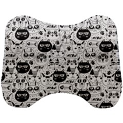 Cute Cat Faces Pattern Head Support Cushion by TastefulDesigns