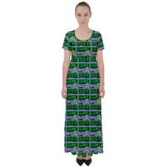 Game Over Karate And Gaming - Pixel Martial Arts High Waist Short Sleeve Maxi Dress by DinzDas