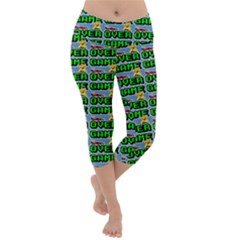 Game Over Karate And Gaming - Pixel Martial Arts Lightweight Velour Capri Yoga Leggings by DinzDas