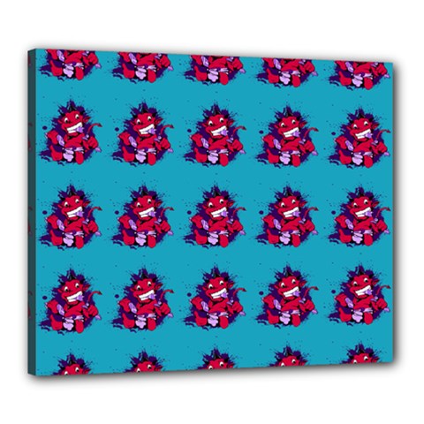 Little Devil Baby - Cute And Evil Baby Demon Canvas 24  X 20  (stretched) by DinzDas