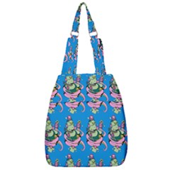 Monster And Cute Monsters Fight With Snake And Cyclops Center Zip Backpack by DinzDas