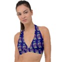 Jaw Dropping Horror Hippie Skull Halter Plunge Bikini Top View1