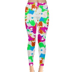 Bright Multicolored Abstract Print Leggings  by dflcprintsclothing