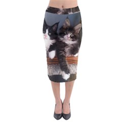 Cats Brothers Midi Pencil Skirt by Sparkle