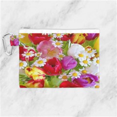 Beautiful Floral Canvas Cosmetic Bag (medium) by Sparkle