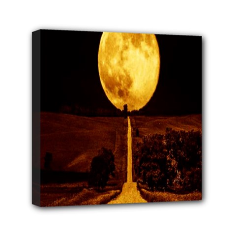 Moon Road Mini Canvas 6  X 6  (stretched) by Sparkle