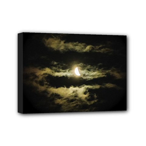 Moonscape Night Scene Mini Canvas 7  X 5  (stretched) by dflcprintsclothing