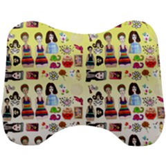 Kawaii Collage Yellow  Ombre Head Support Cushion by snowwhitegirl