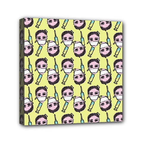 Doctor Pattern Mini Canvas 6  X 6  (stretched) by snowwhitegirl