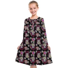 Braids Doll Daisies Black Kids  Midi Sailor Dress by snowwhitegirl
