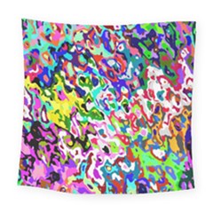 Colorful Paint Texture                                                   Square Tapestry by LalyLauraFLM