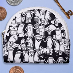 Graffiti Spray Can Characters Seamless Pattern Horseshoe Style Canvas Pouch by Amaryn4rt