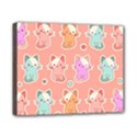 Cute Kawaii Kittens Seamless Pattern Canvas 10  x 8  (Stretched) View1