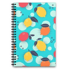 Pop Art Style Citrus Seamless Pattern 5 5  X 8 5  Notebook by Amaryn4rt