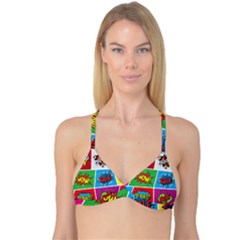 Pop Art Comic Vector Speech Cartoon Bubbles Popart Style With Humor Text Boom Bang Bubbling Expressi Reversible Tri Bikini Top by Amaryn4rt