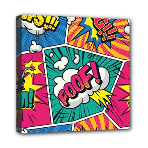 Comic Colorful Seamless Pattern Mini Canvas 8  X 8  (stretched) by Amaryn4rt