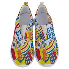 Colorful City Life Horizontal Seamless Pattern Urban City No Lace Lightweight Shoes by Amaryn4rt