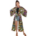 Graffiti Word Seamless Pattern Maxi Kimono View1