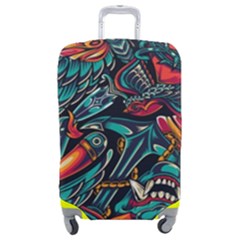 Vintage Tattoos Colorful Seamless Pattern Luggage Cover (medium) by Amaryn4rt