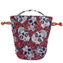 Vintage Day Dead Seamless Pattern Drawstring Bucket Bag View2