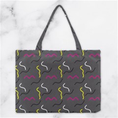 Gray Pattern Medium Tote Bag by Saptagram