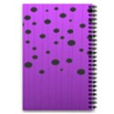 Two tone purple with black strings and ovals, dots. Geometric pattern 5.5  x 8.5  Notebook View2