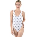 Vintage Car Motif Prin Pattern 2001 High Leg Strappy Swimsuit View1