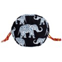 Elephant-pattern-background Drawstring Bucket Bag View3