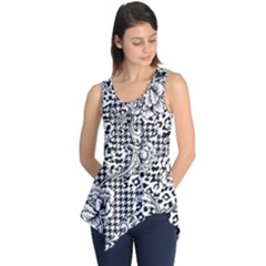 Vector-eclectic-fabric-seamless-pattern-animal-and-plaid-background-with-baroque-ornament Sleeveless Tunic by Sobalvarro