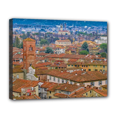 Lucca Historic Center Aerial View Canvas 14  X 11  (stretched) by dflcprintsclothing