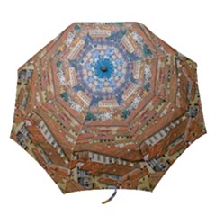 Lucca Historic Center Aerial View Folding Umbrellas by dflcprintsclothing