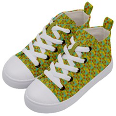Lemon And Yellow Kids  Mid-top Canvas Sneakers by Sparkle