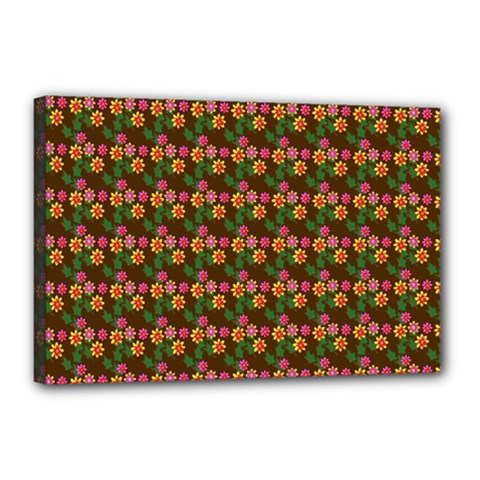 Floral Canvas 18  X 12  (stretched) by Sparkle