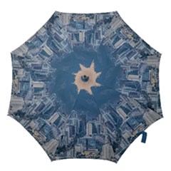 Aerial Cityscape Quito Ecuador Hook Handle Umbrellas (small) by dflcprintsclothing