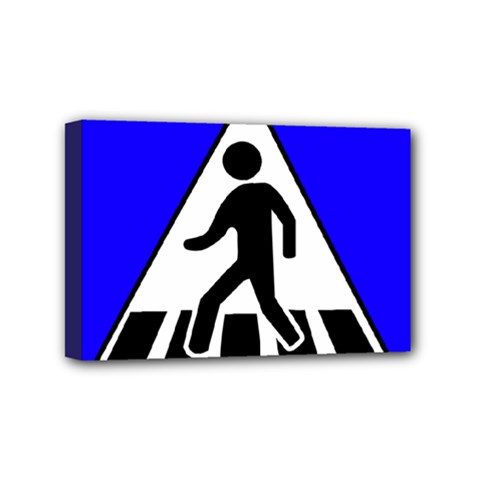 Cross Crossing Crosswalk Line Walk Mini Canvas 6  X 4  (stretched) by HermanTelo