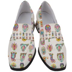 Female Reproductive System  Women s Chunky Heel Loafers by ArtByAng