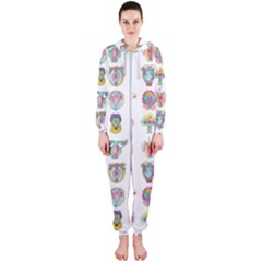Female Reproductive System  Hooded Jumpsuit (ladies)  by ArtByAng