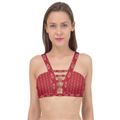 Red Kalider Cage Up Bikini Top by Sparkle