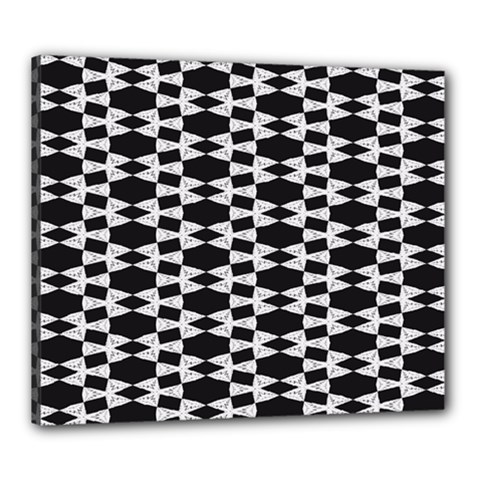 Black And White Triangles Canvas 24  X 20  (stretched) by Sparkle