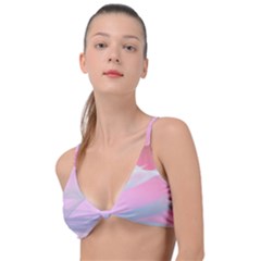 Pink Fractal Knot Up Bikini Top by Sparkle